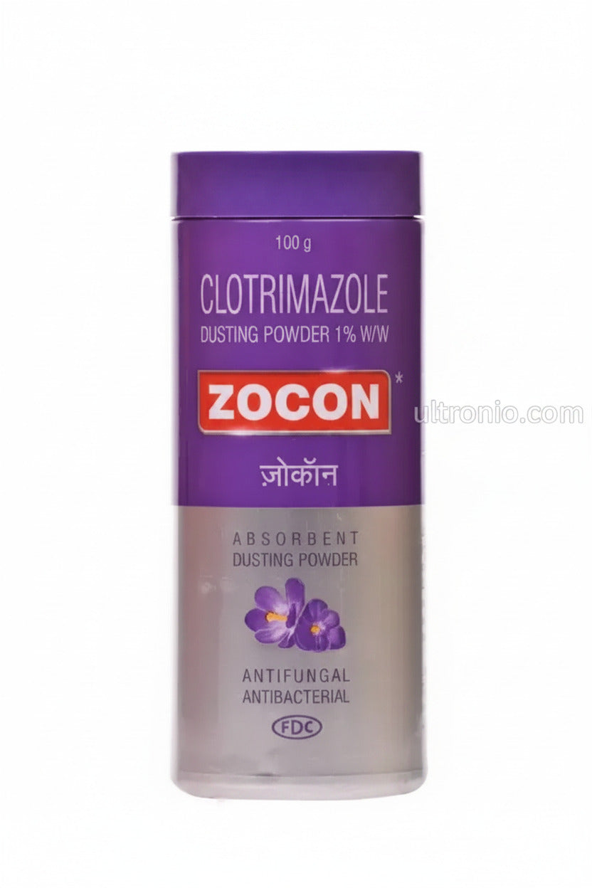 Zocon 1% Dusting Powder – 100g – Antifungal Body Powder for Itching, Ringworm, and Fungal Infections Ultonio