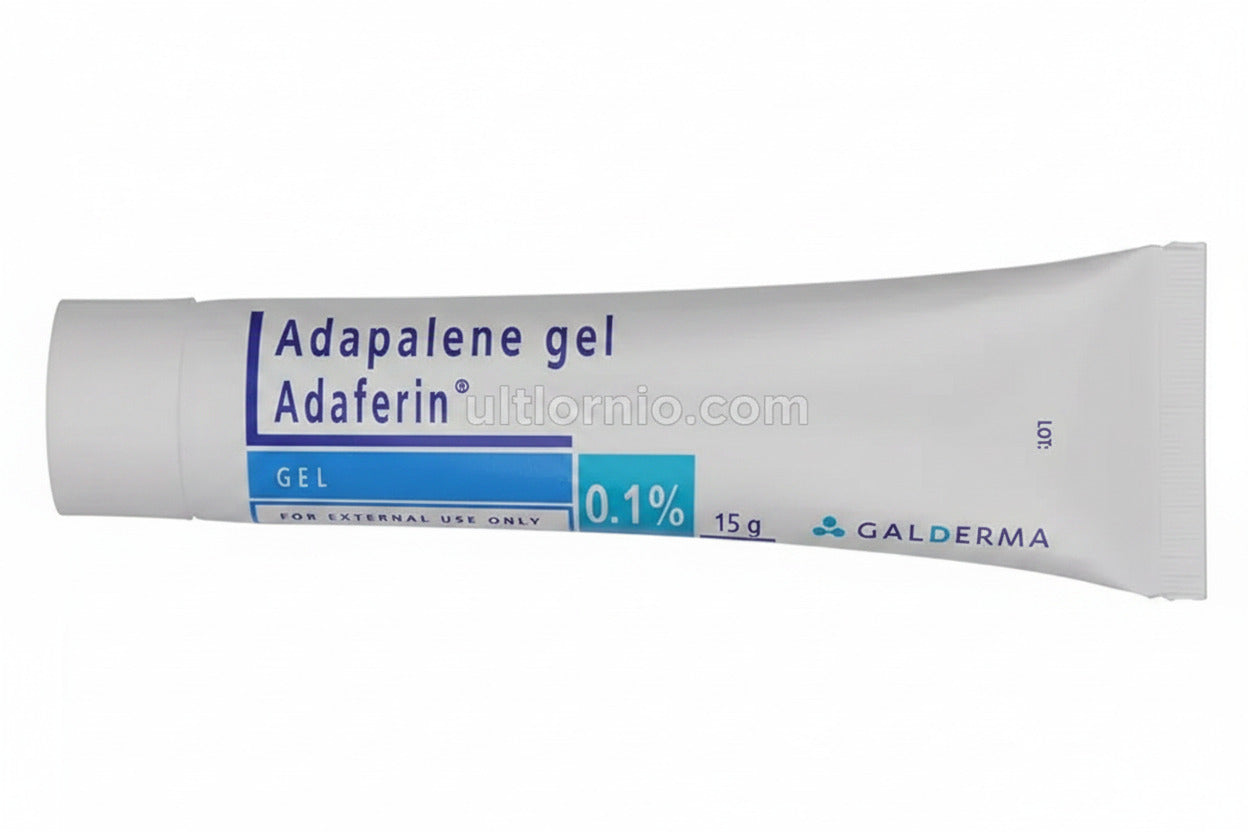 Adaferin Adapalene Gel 0.1% – 15g (Pack of 2) – Retinoid Acne Treatment for Face, Blackheads & Clogged Pores Ultonio