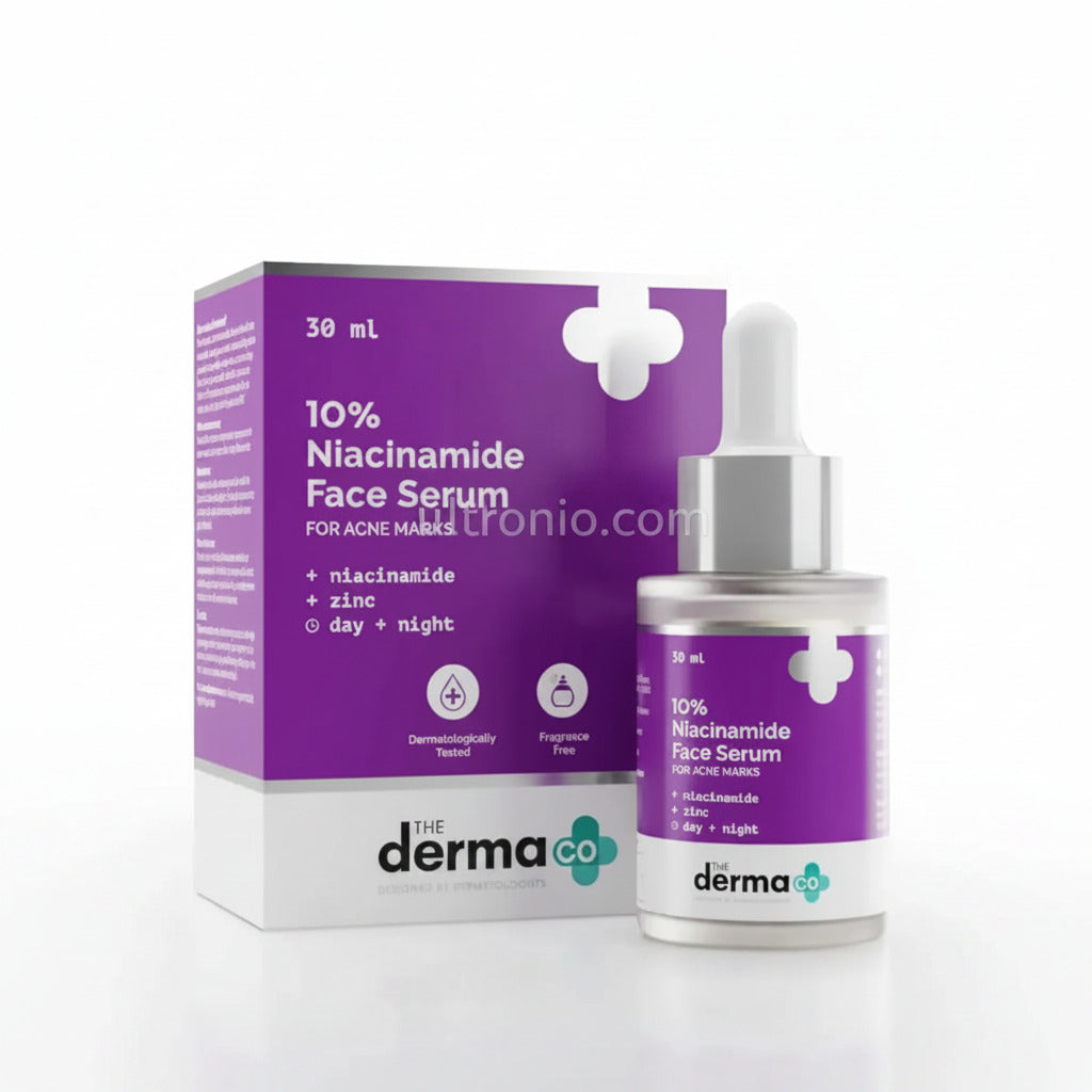 The Derma Co. 10% Niacinamide Face Serum – 30ml – Acne Marks & Oil Control Serum for Oily, Acne-Prone Skin Ultonio