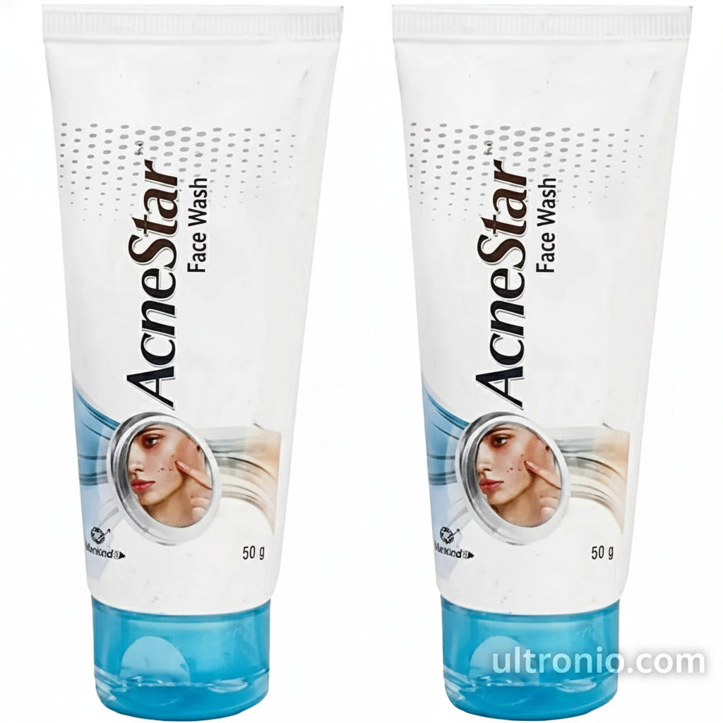 Acnestar Mankind Unisex Face Wash – 50g (Pack of 2) – Oil Control & Anti-Acne Cleanser for Oily & Acne-Prone Skin Ultonio