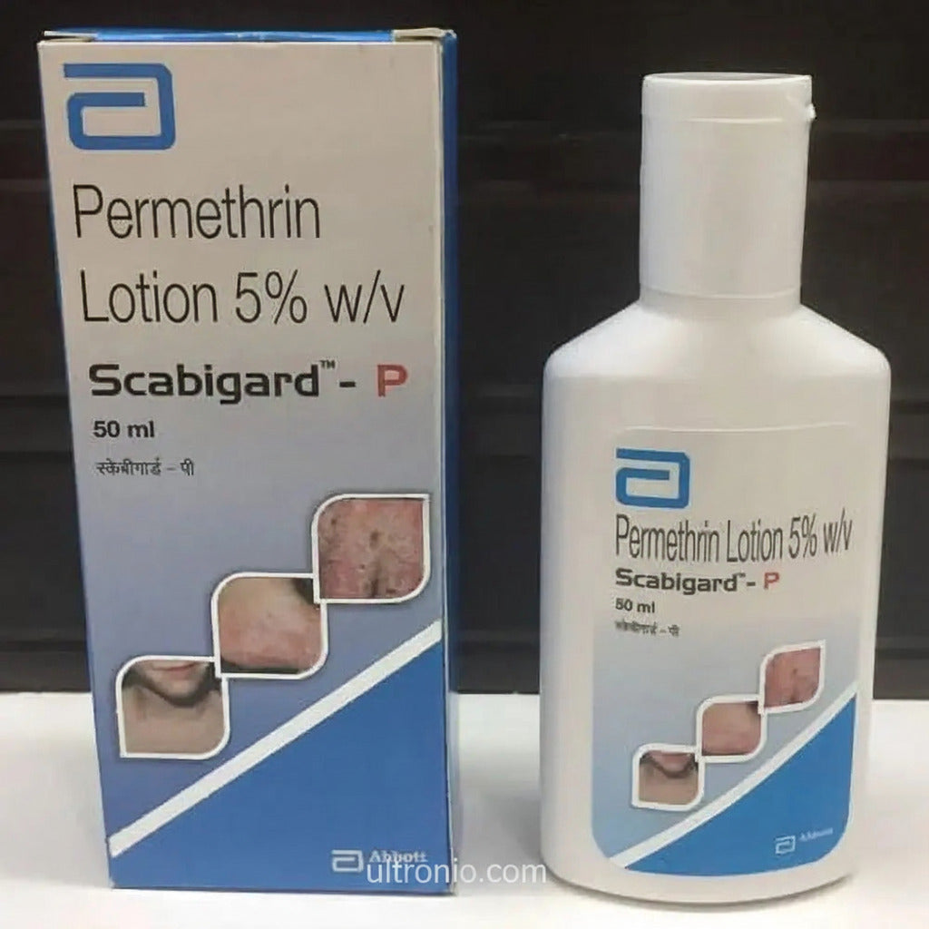 Scabigard-P permethrin cream for scabies – Permethrin 5% (50ml x 4 Pack) Ultonio