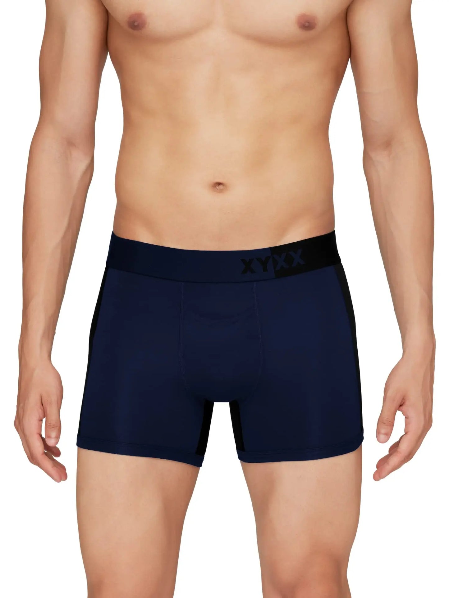 XYXX Men's Modal Regular Trunk (Pack of 3) (XYTRNK3PCKN379L Iris Black & Steel Grey_L) Ultonio