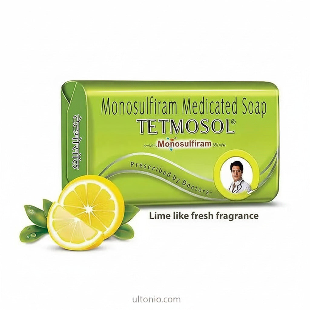 Tetmosol Monosulfiram Medicated Soap 100gm (Pack of 2) – Antibacterial Soap for Skin Protection & Itch Relief Ultonio