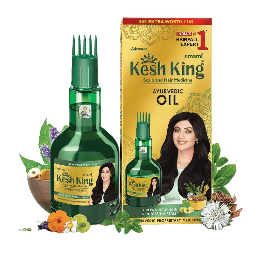 Kesh King Ayurvedic Hair Oil 300ml – Anti-Hair Fall Oil with 21 Herbs for Strong, Thick & Healthy Hair Ultonio