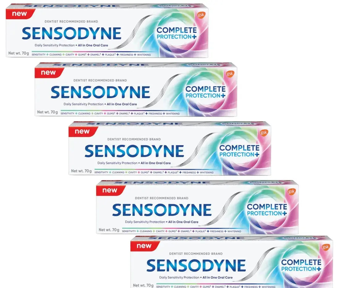 Sensodyne Complete Protection Toothpaste – 70g (Pack of 5) – Daily Oral Care for Sensitive Teeth & Gum Health Ultonio