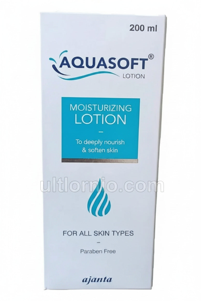 Aquasoft Moisturizing Lotion – 200ml (Pack of 1) – Hydrating Body & Face Lotion for Dry, Sensitive & Itchy Skin Ultonio