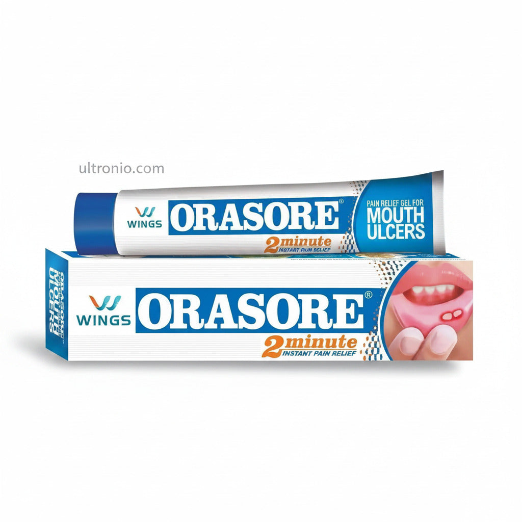 Orasore Mouth Ulcer Gel (Pack of 2) – Fast & Targeted Relief from Mouth Ulcers, Pain, Burning & Inflammation Ultonio