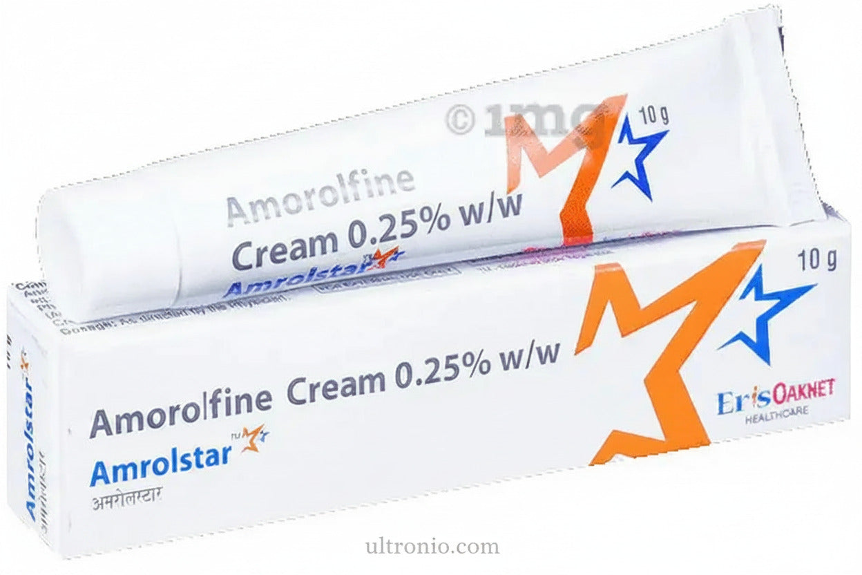 Amrolstar Cream 10g (Pack of 2) – Fast-Acting Antifungal & Anti-Inflammatory Cream with Amorolofine Ultonio