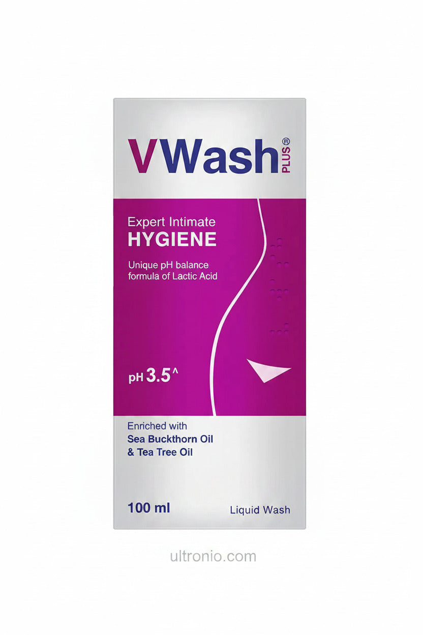 VWash Intimate Hygiene Wash for Women – 100ml (Pack of 2) – pH Balanced Daily Feminine Care Ultonio