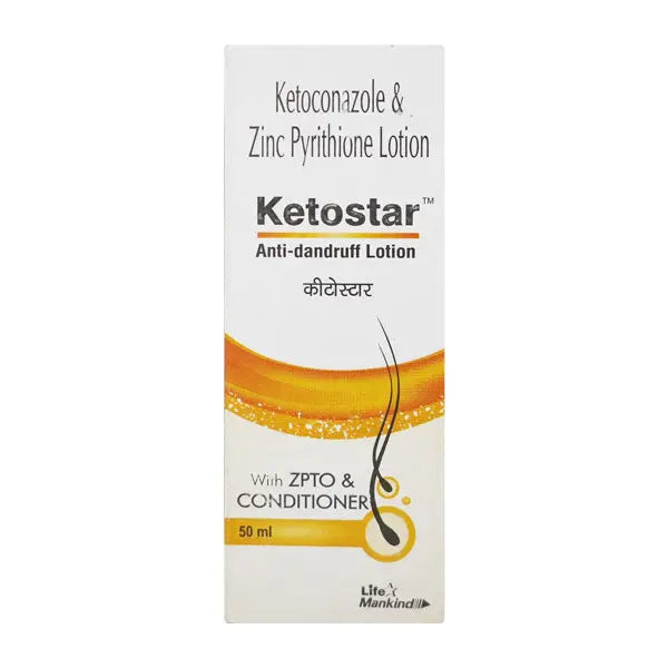 Ketostar Anti-Dandruff Lotion 50ml – Medicated Scalp Treatment with Ketoconazole 2% Ultonio
