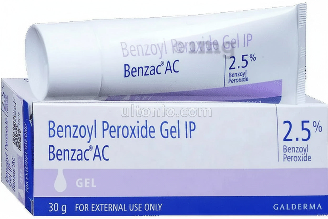 Benzac AC 2.5% Gel – 30g – Benzoyl Peroxide Acne Treatment Gel – Kills Acne-Causing Bacteria & Clears Pimples Ultonio
