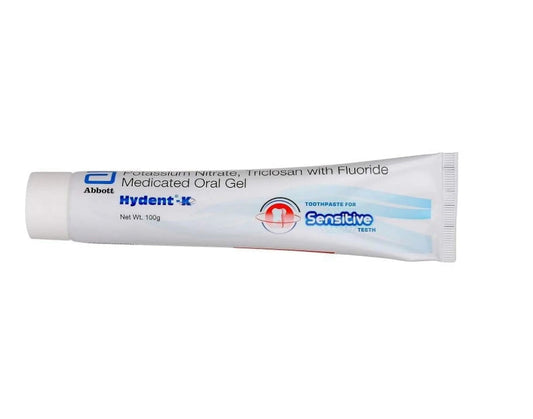 Hydent-K Toothpaste for Sensitive Teeth 100gm – Medicated Oral Gel with Fluoride – Relief from Tooth Sensitivity & Cavity Protection