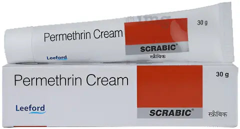 Scrabic Permethrin 5% Cream Pack of 2 (30g Each) – permethrin cream for scabies
