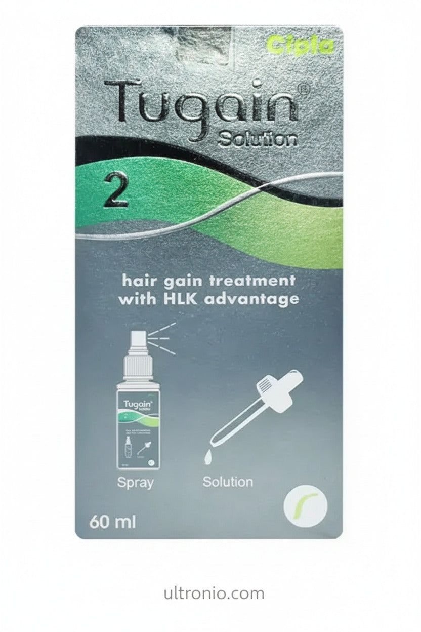 Tugain 2% Minoxidil Solution 60ml – Gentle Hair Regrowth Treatment for Thinning Hair Ultonio