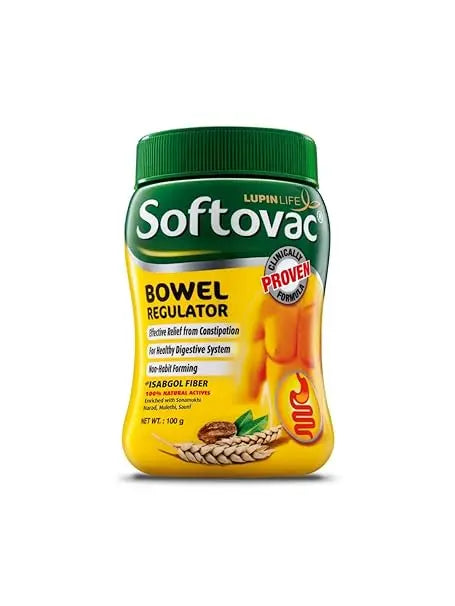 Softovac Bowel Regulator 100g – Ayurvedic Formula for Constipation Relief & Regular Bowel Movement