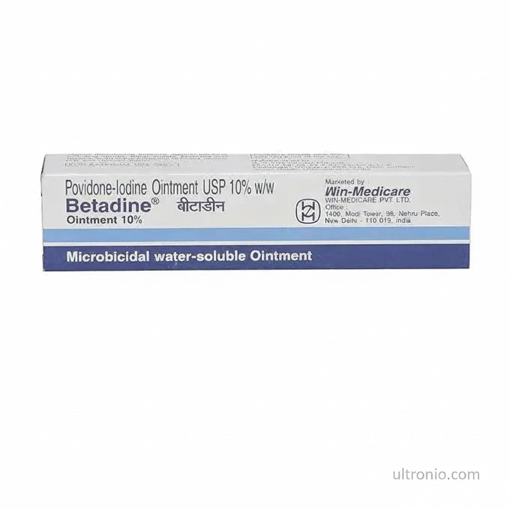 Betadine 10% Ointment 20gm (Pack of 2)– Antiseptic Wound Care with Povidone-Iodine – Prevents Infection & Promotes Healing Ultonio