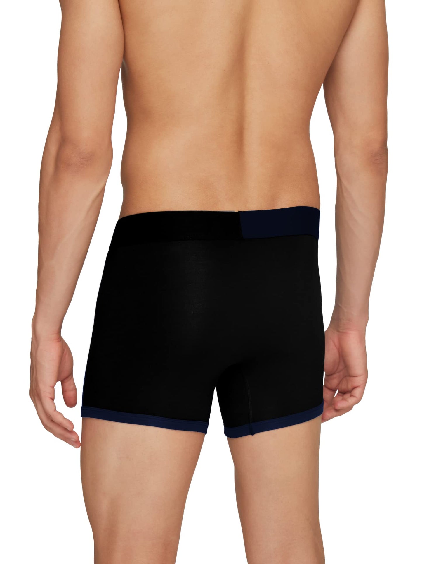 XYXX Men's Modal Regular Trunk (Pack of 3) (XYTRNK3PCKN379L Iris Black & Steel Grey_L)