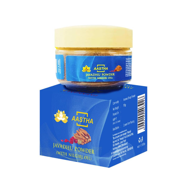 Patanjali Aastha Javadhu Powder With Nilgiri Oil, 1 Count