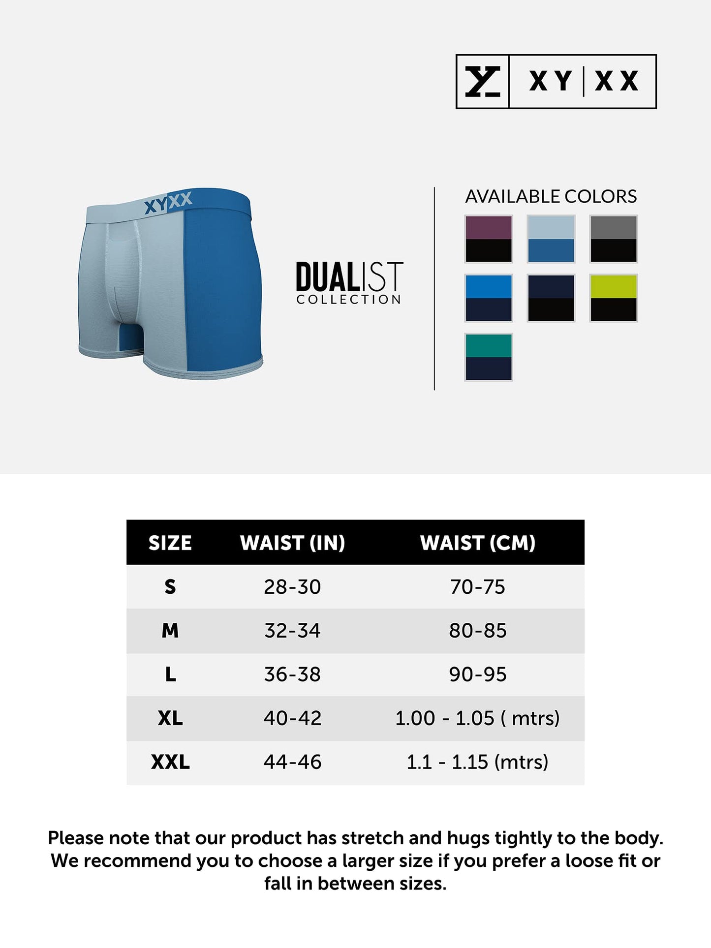 XYXX Men's Modal Regular Trunk (Pack of 3) (XYTRNK3PCKN379L Iris Black & Steel Grey_L)