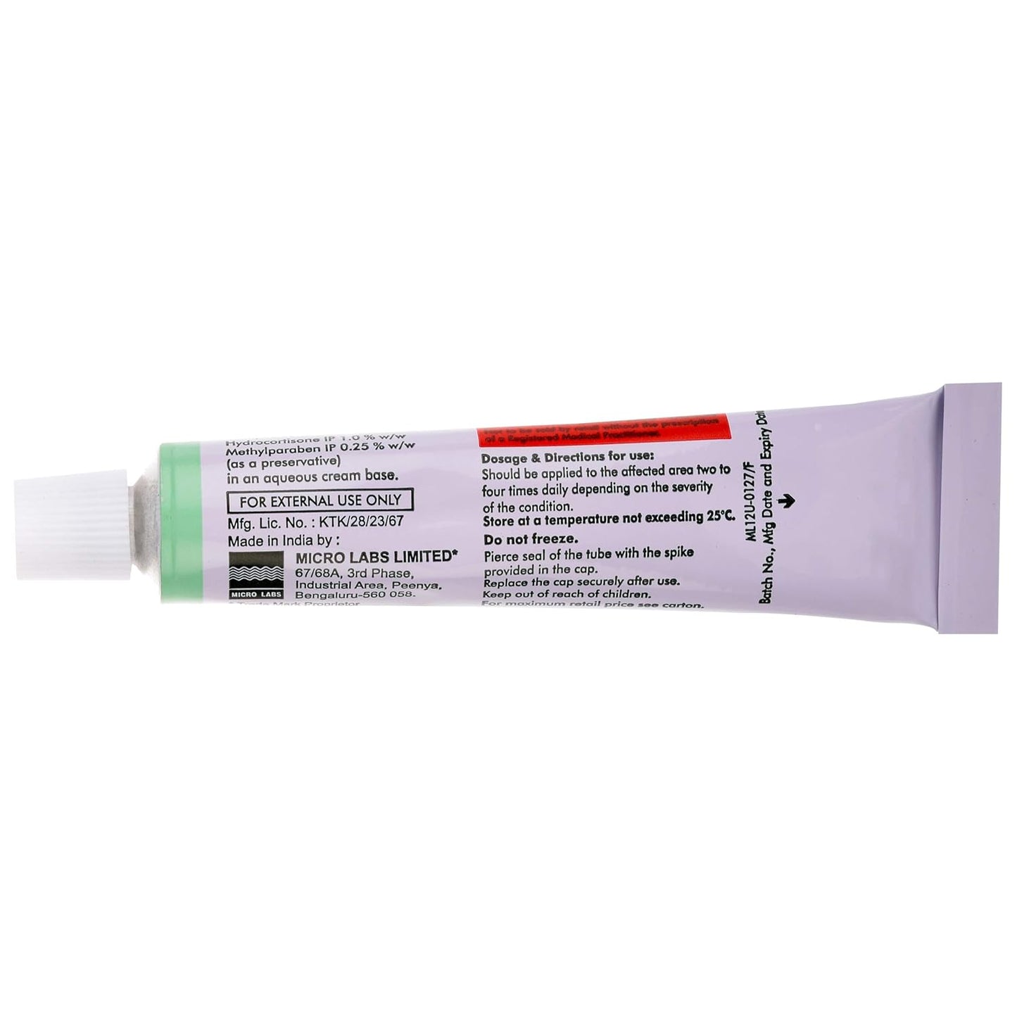 Lycor 1% Hydrocortisone Cream – 15gm Each (Pack of 2) – Anti-Inflammatory & Itch Relief Cream