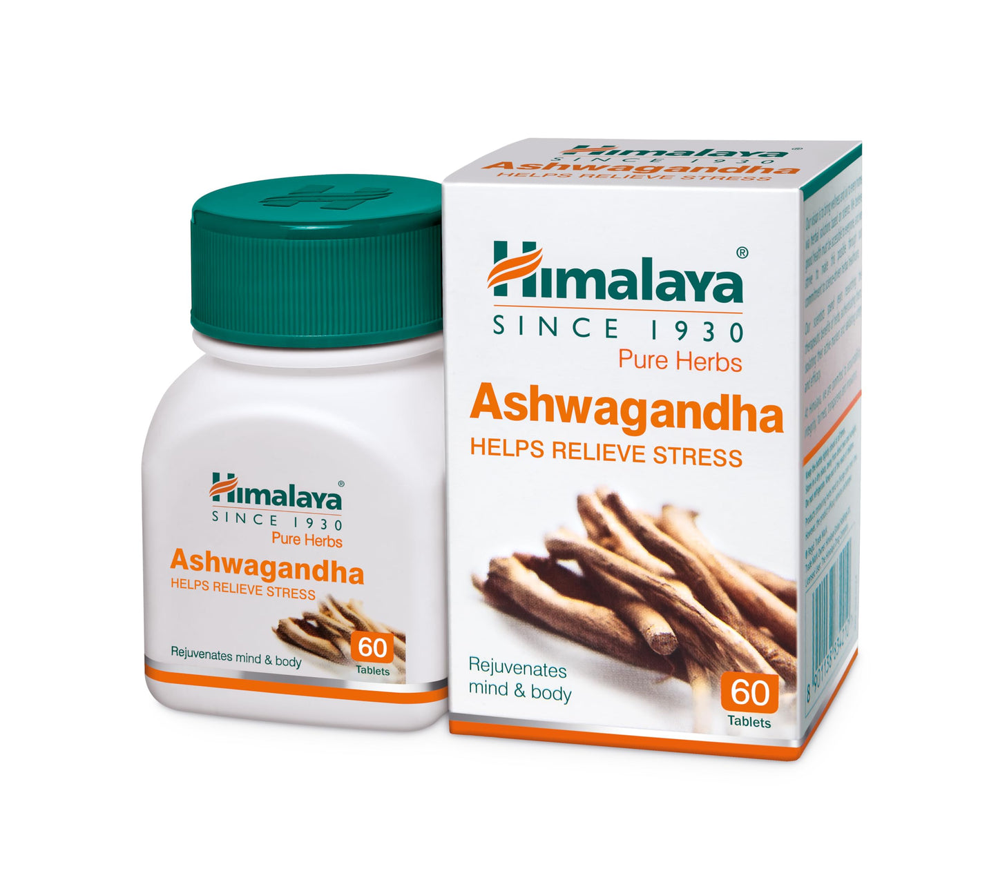 Himalaya Ashvagandha - General Wellness Tablets, 60 Tablets (Pack of 2) – Stress Relief – Rejuvenates Mind & Body