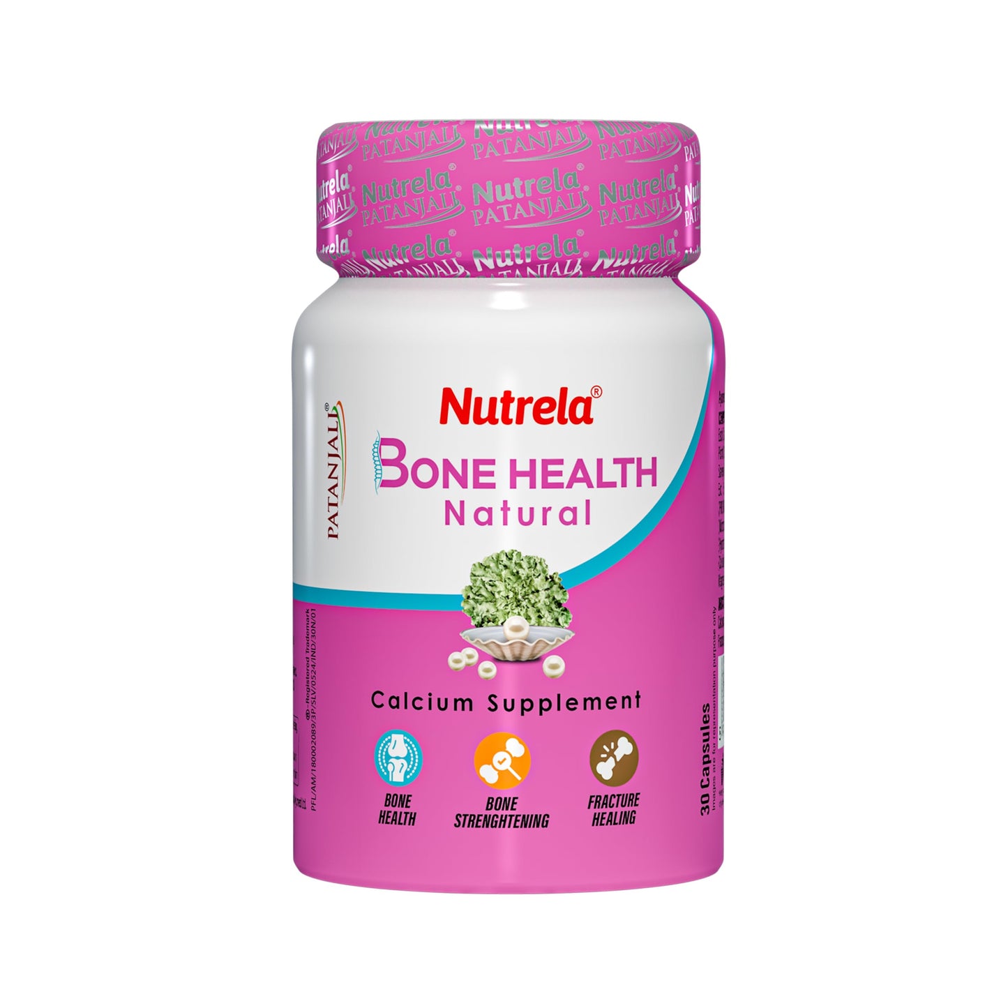 NUTRELA Bone Health Natural Calcium Supplement for Men & Women – Supports Bone Density, Joint Health, and Muscle Strength - 30 Capsules
