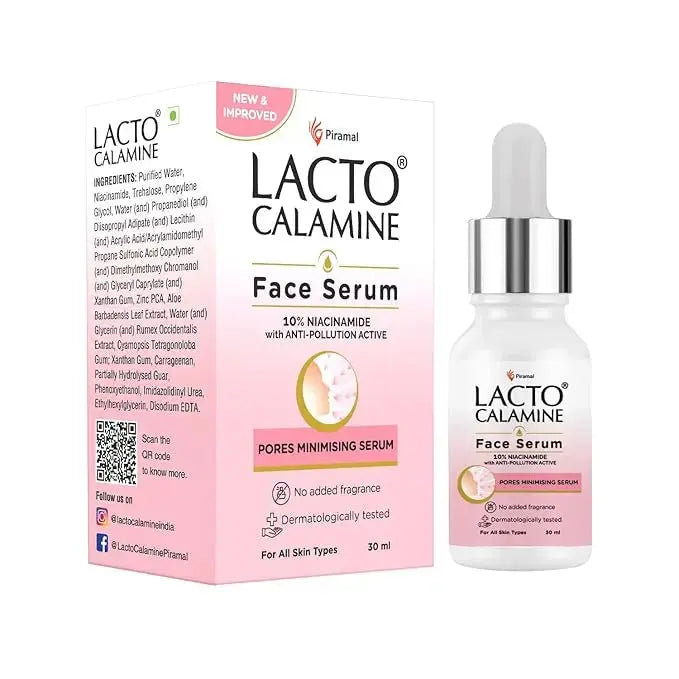 Lacto Calamine 10% Niacinamide Face Serum – Oil Control, Acne Marks & Pore Refining – 30ml Ultonio