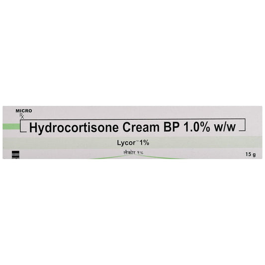 Lycor 1% Hydrocortisone Cream – 15gm Each (Pack of 2) – Anti-Inflammatory & Itch Relief Cream