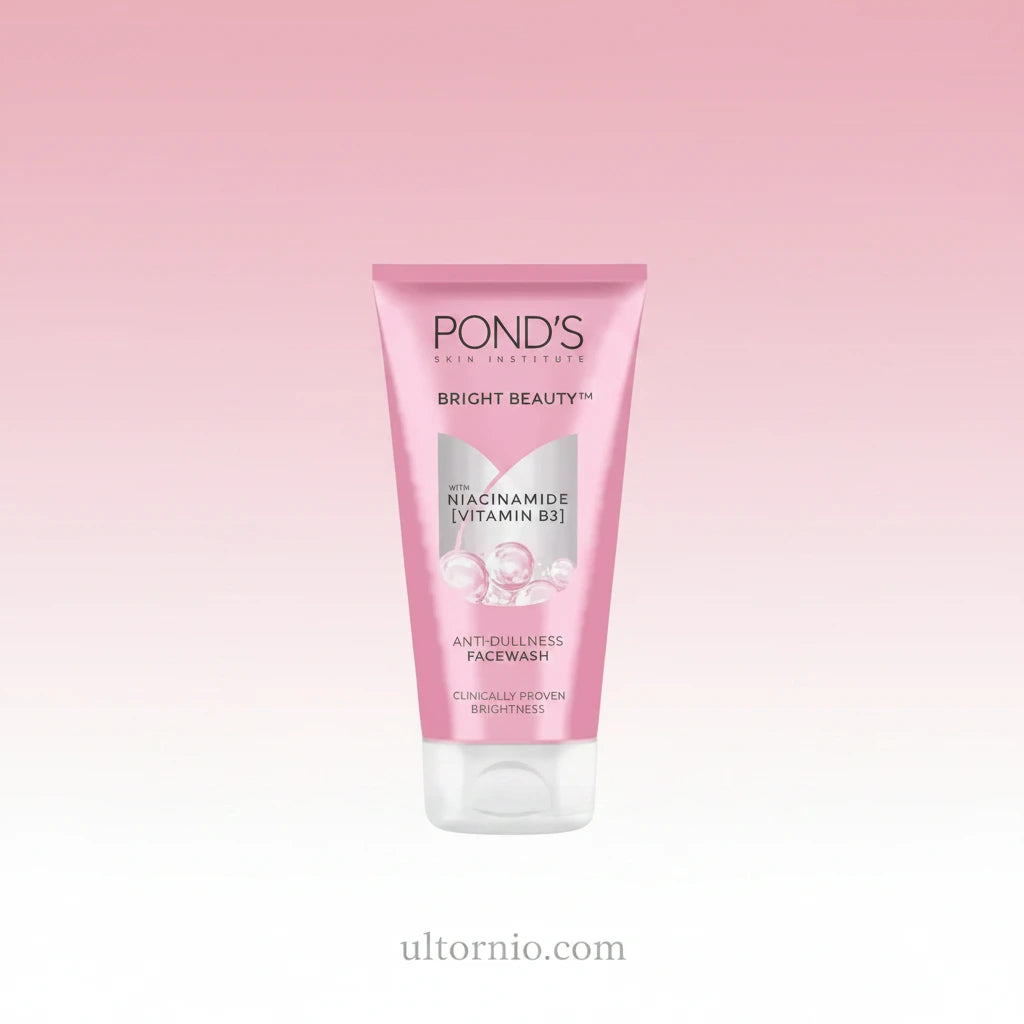 Pond’s Bright Beauty Anti-Dullness & Brightening Facewash 150g – Niacinamide-Enriched Daily Cleanser for Glass Skin & 4X Brighter Complexion Ultonio
