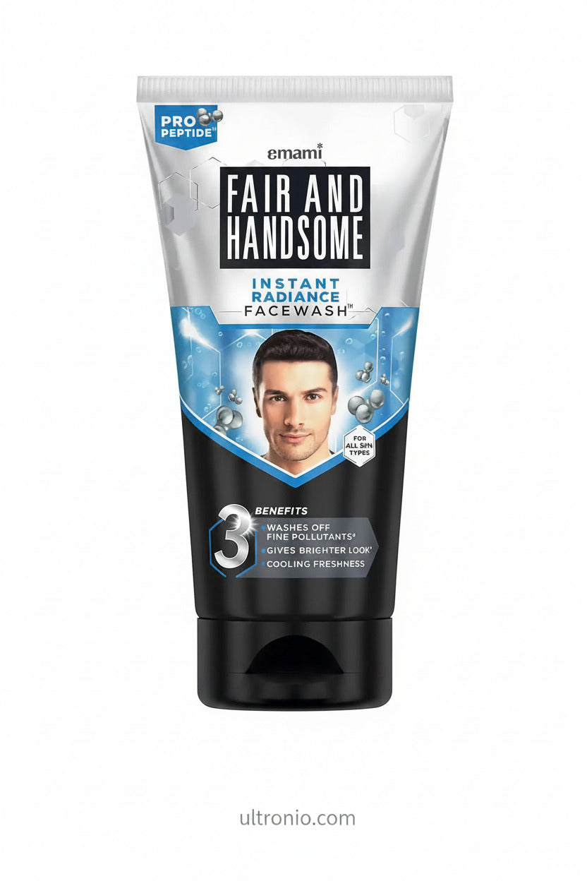 Fair & Handsome Instant Radiance Face Wash 150g – Pro-Peptide Formula for Brightening & Pollution Defense Ultonio
