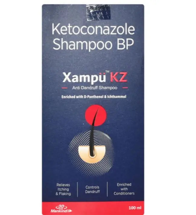 Xampu KZ Anti Dandruff Shampoo 100ml – Herbal Formula for Flake-Free, Healthy Scalp