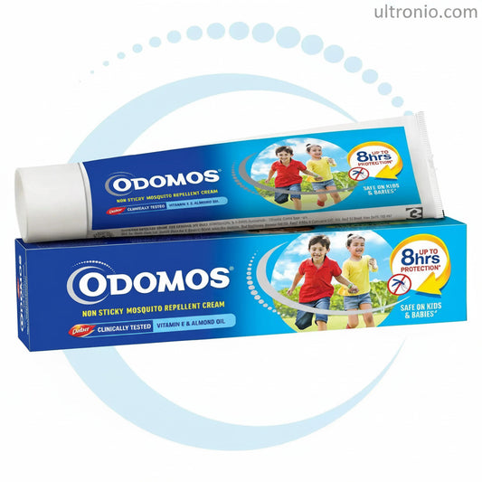 Dabur Odomos Mosquito Repellent Cream 50g – Non-Sticky with Vitamin E & Almond Ultonio
