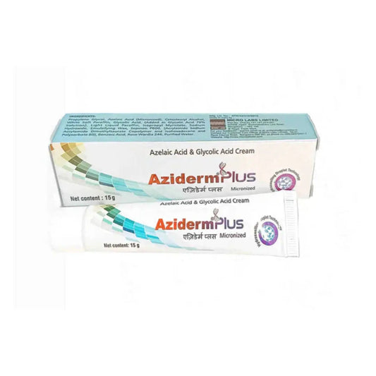 Aziderm 10% Azelaic Acid Cream – 15g (Pack of 2) – Acne & Hyperpigmentation Treatment for Oily & Acne-Prone Skin