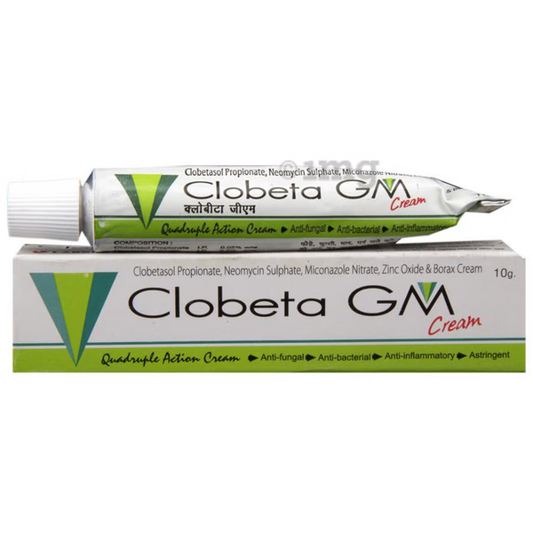 Clobetasole Clobeta‑GM Cream 10 g (Pack of 2)– Antibacterial‑Antifungal Topical Cream