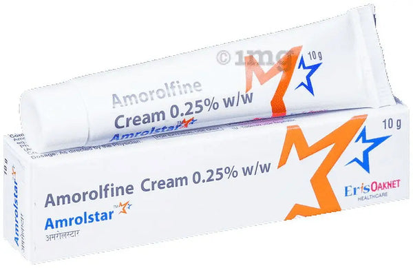 Amrolstar Cream 10g (Pack of 2) – Fast-Acting Antifungal & Anti-Inflammatory Cream with Amorolofine