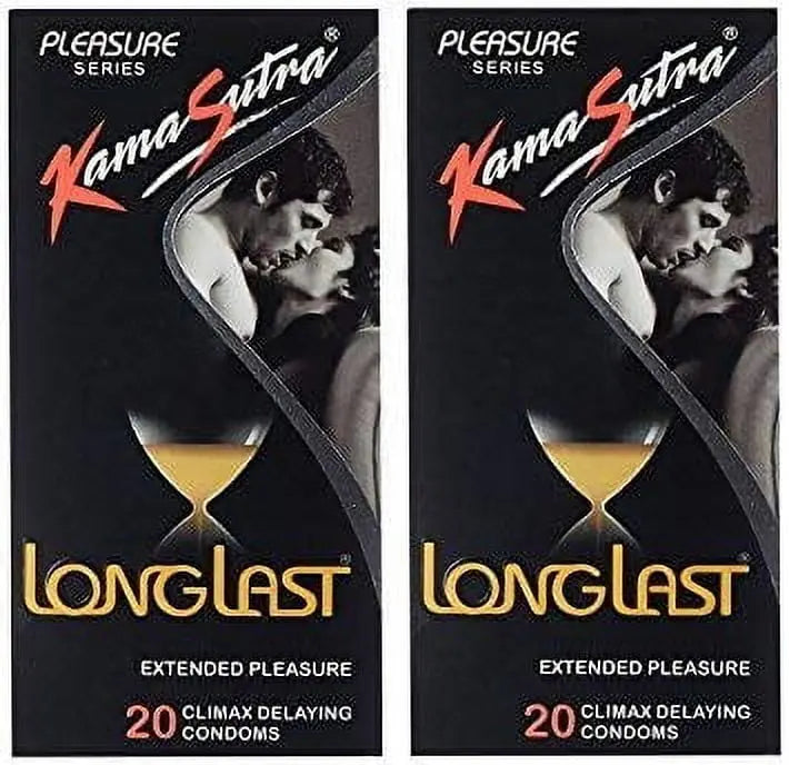 Kamasutra Longlast Condoms – Extended Pleasure with Climax Control – Pack of 40