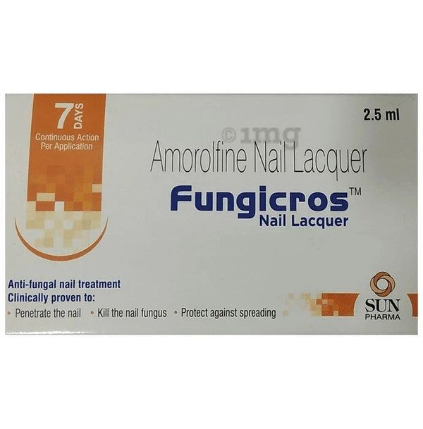 Fungicros Nail Lacquer 2.5ml – Amorolfine-Based Anti-Fungal Nail Treatment for Fungal Infections