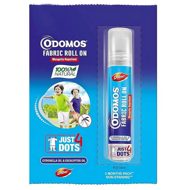 Odomos Mosquito Repellent Fabric Roll-On 8ml (Pack of 2) – Natural Protection for Kids & Adults Ultonio