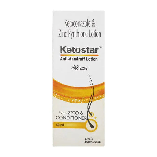 Ketostar Anti-Dandruff Lotion 50ml – Medicated Scalp Treatment with Ketoconazole 2%